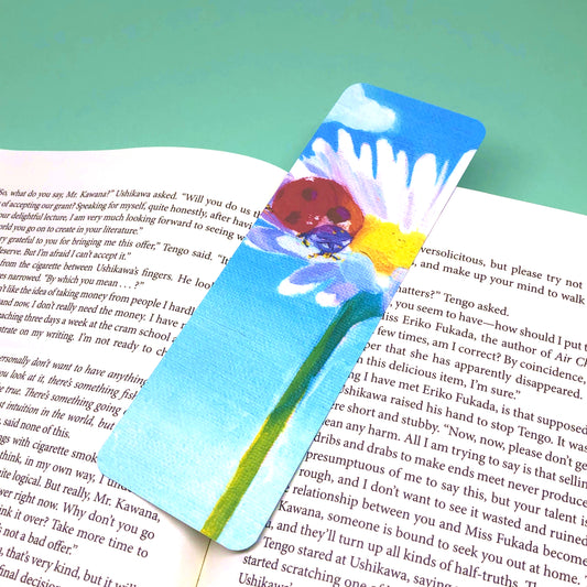 Ladybug on Chamomile Bookmark