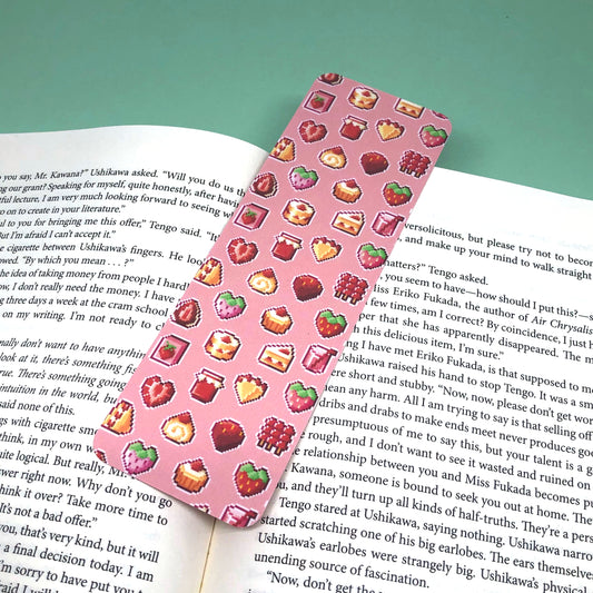 Pixel Strawberry Sweets Bookmark