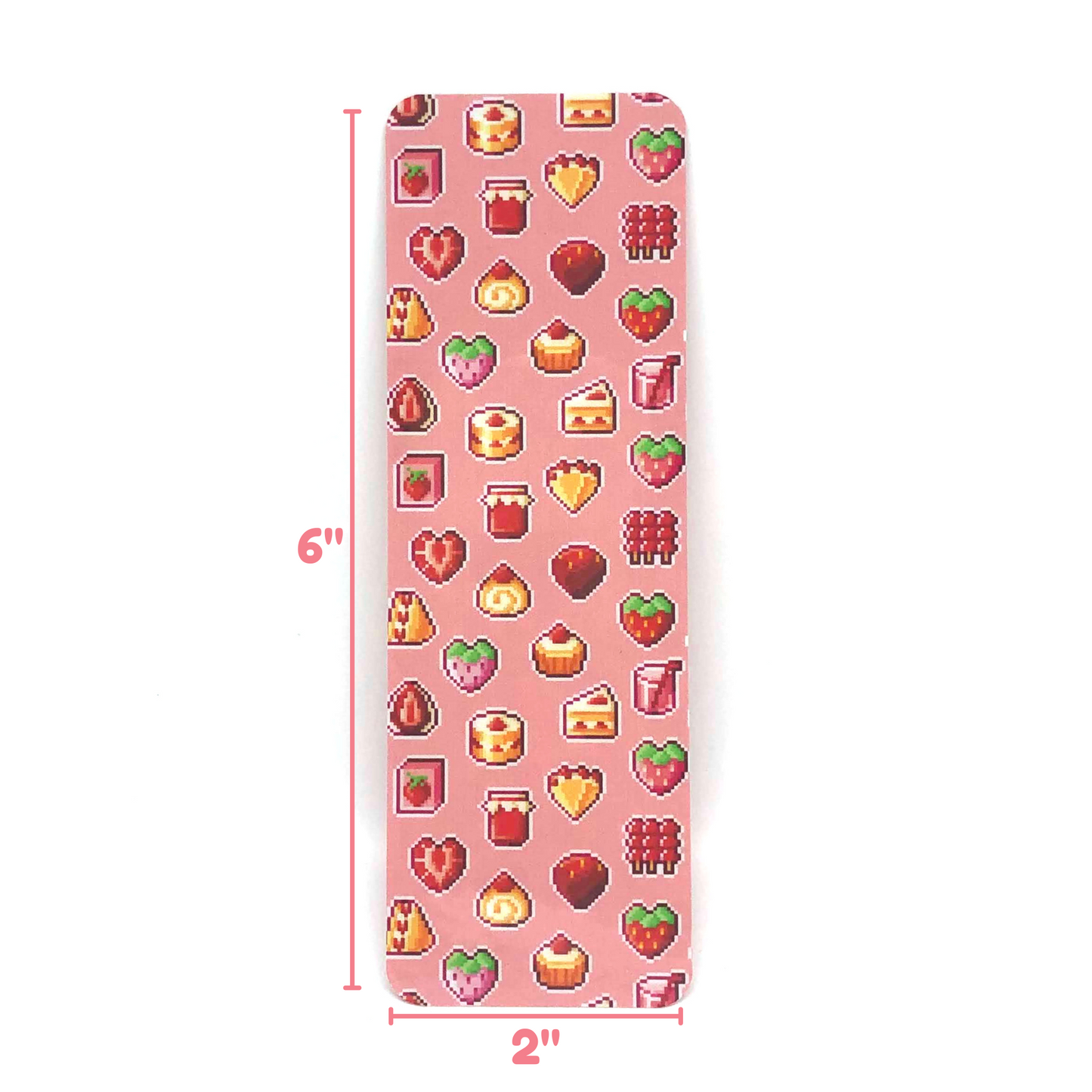 Pixel Strawberry Sweets Bookmark