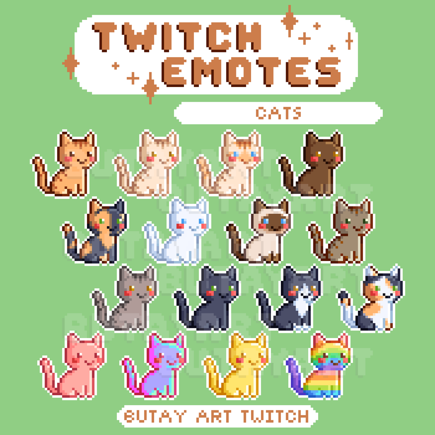 FREE Cat Twitch Emotes