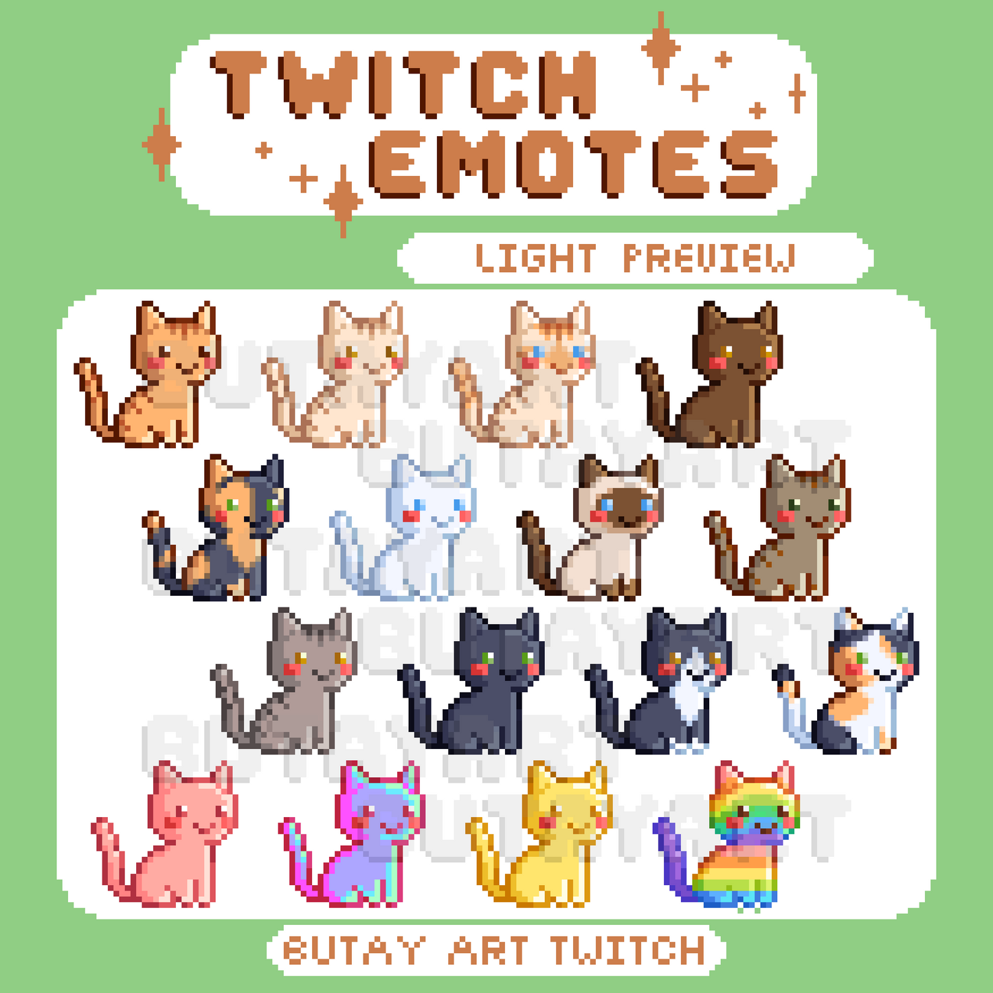 FREE Cat Twitch Emotes