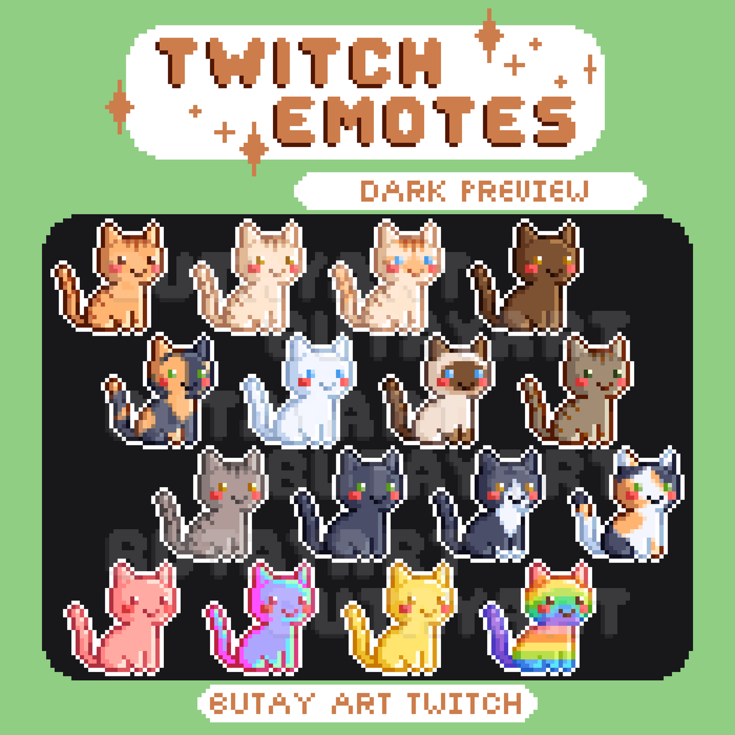 FREE Cat Twitch Emotes