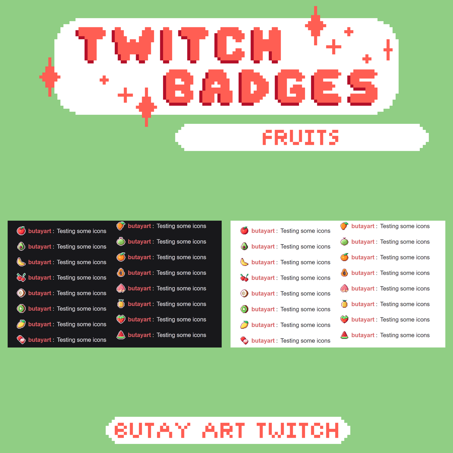 Fruits Twitch Badges