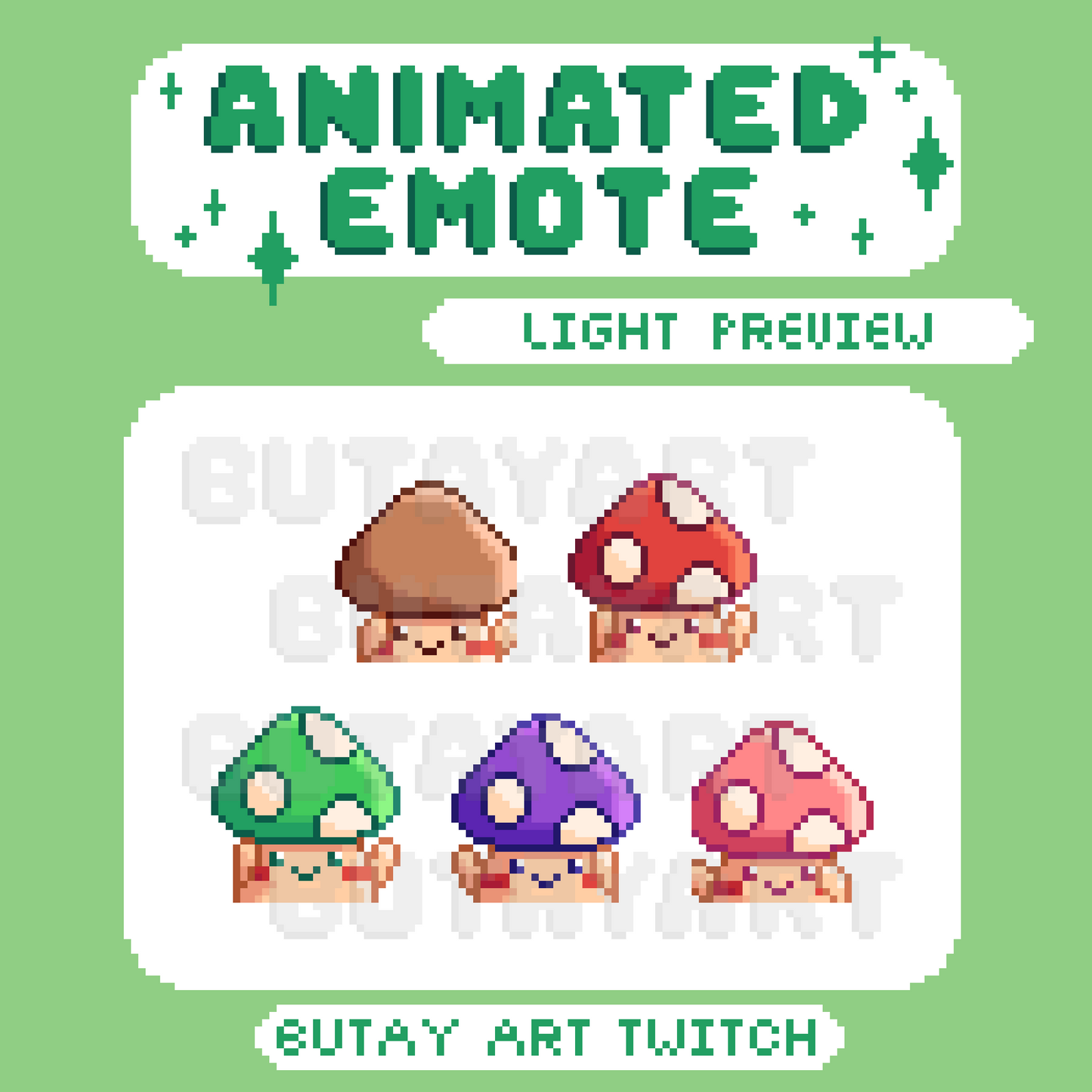 Mushroom Dance Animated Twitch Emotes