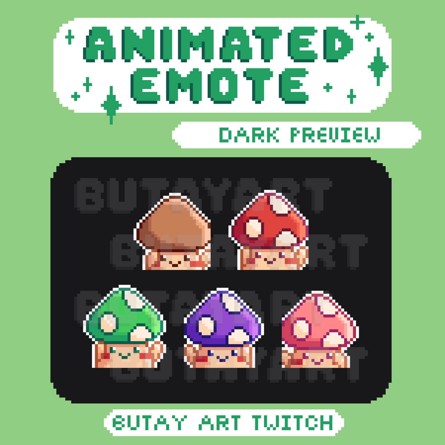 Mushroom Dance Animated Twitch Emotes