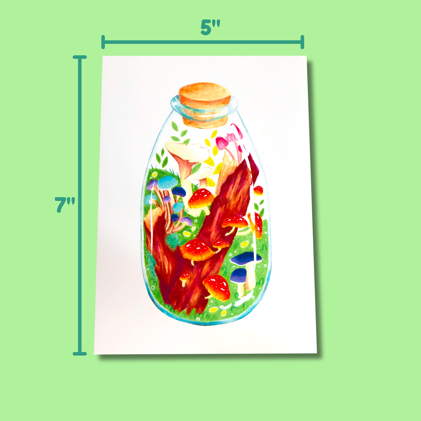 Mushroom Terrarium Art Print