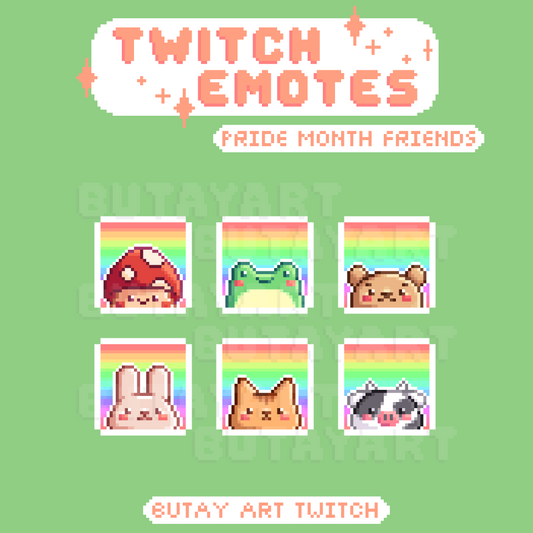 FREE Pride Month Friends Twitch Emotes