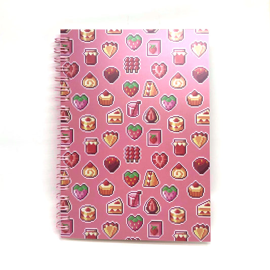 Pixel Strawb Sweets Reusable Sticker Book