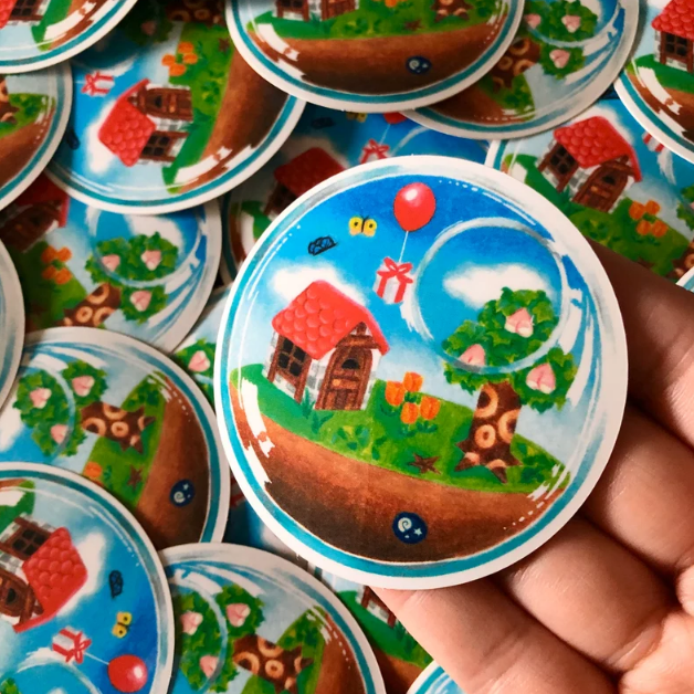 Cozy Game Terrarium Sticker