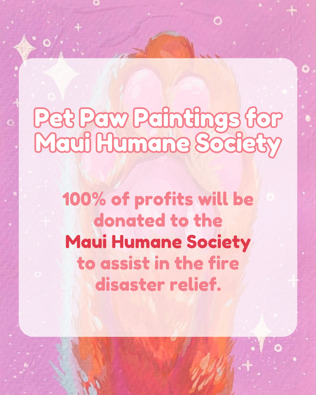 Pet Paw Painting for Maui Humane Society