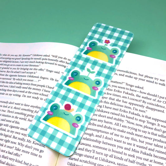 Froggy Gingham Bookmark