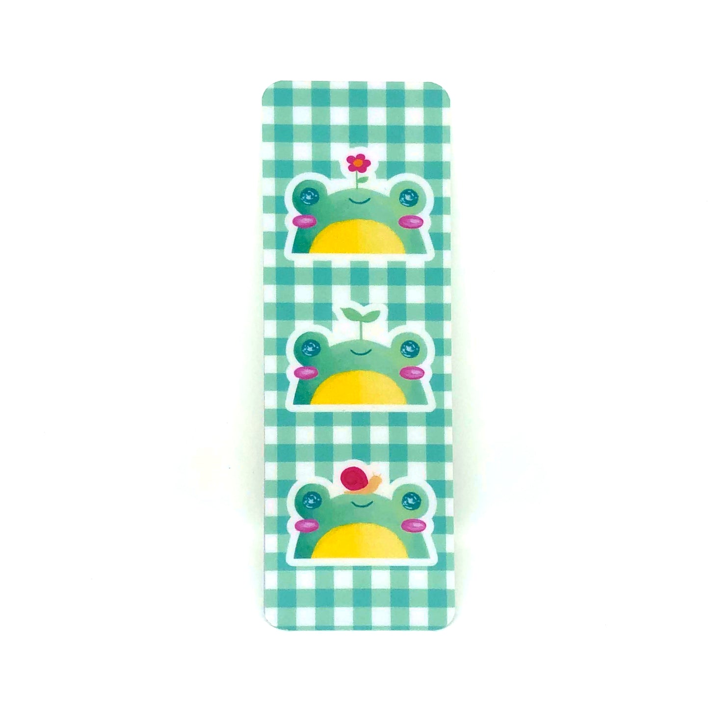 Froggy Gingham Bookmark