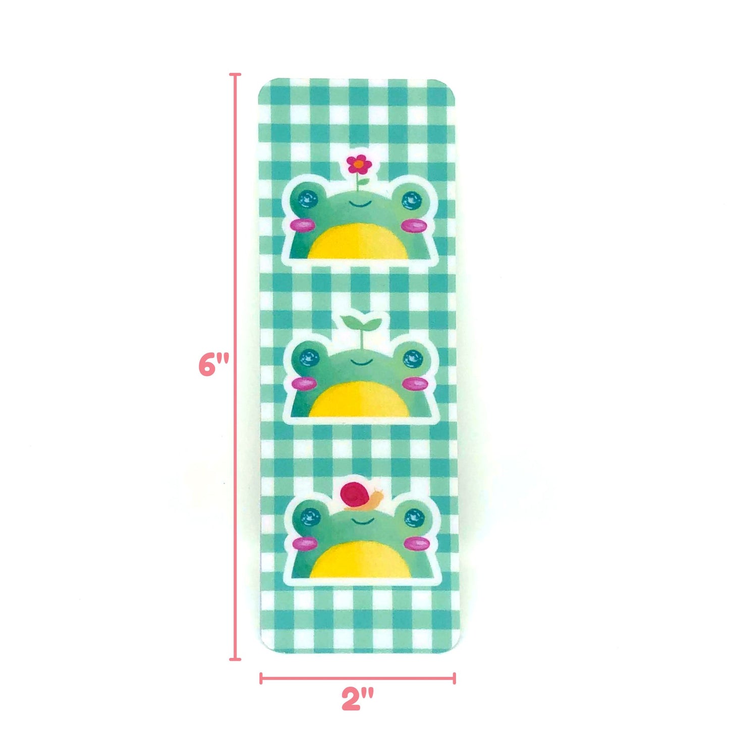 Froggy Gingham Bookmark