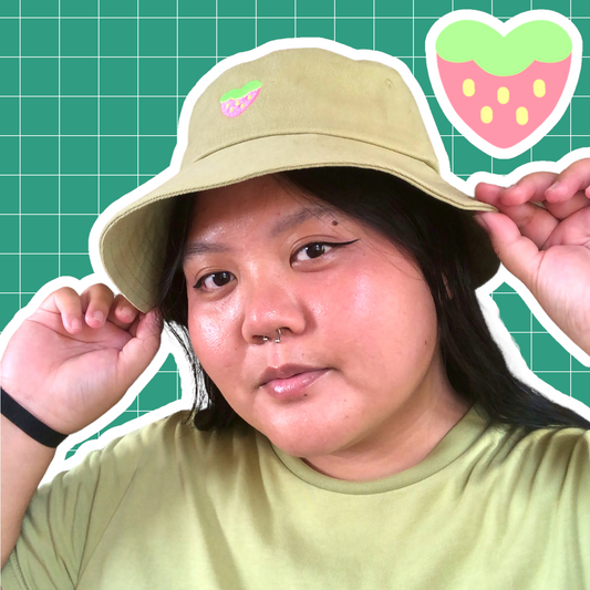 Green Strawberry Bucket Hat