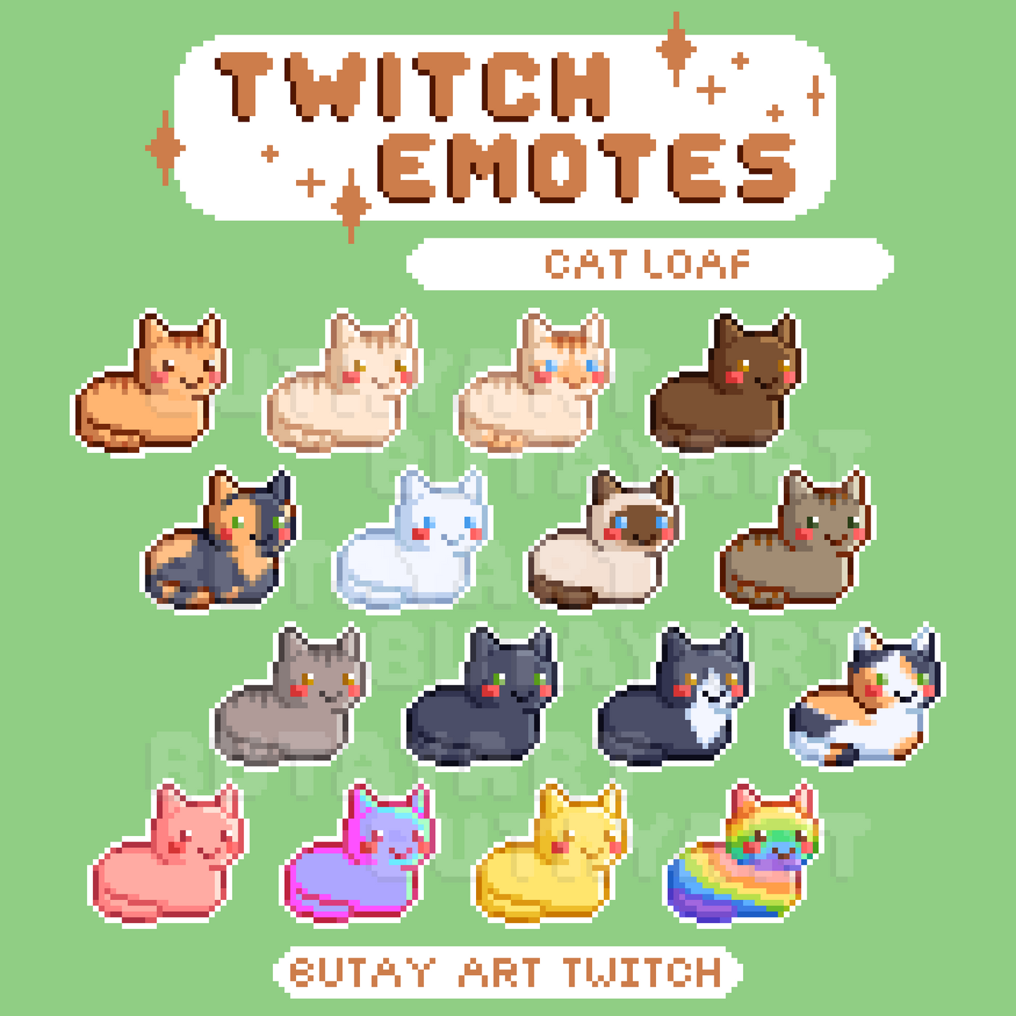 Cat Loaf Twitch Emotes