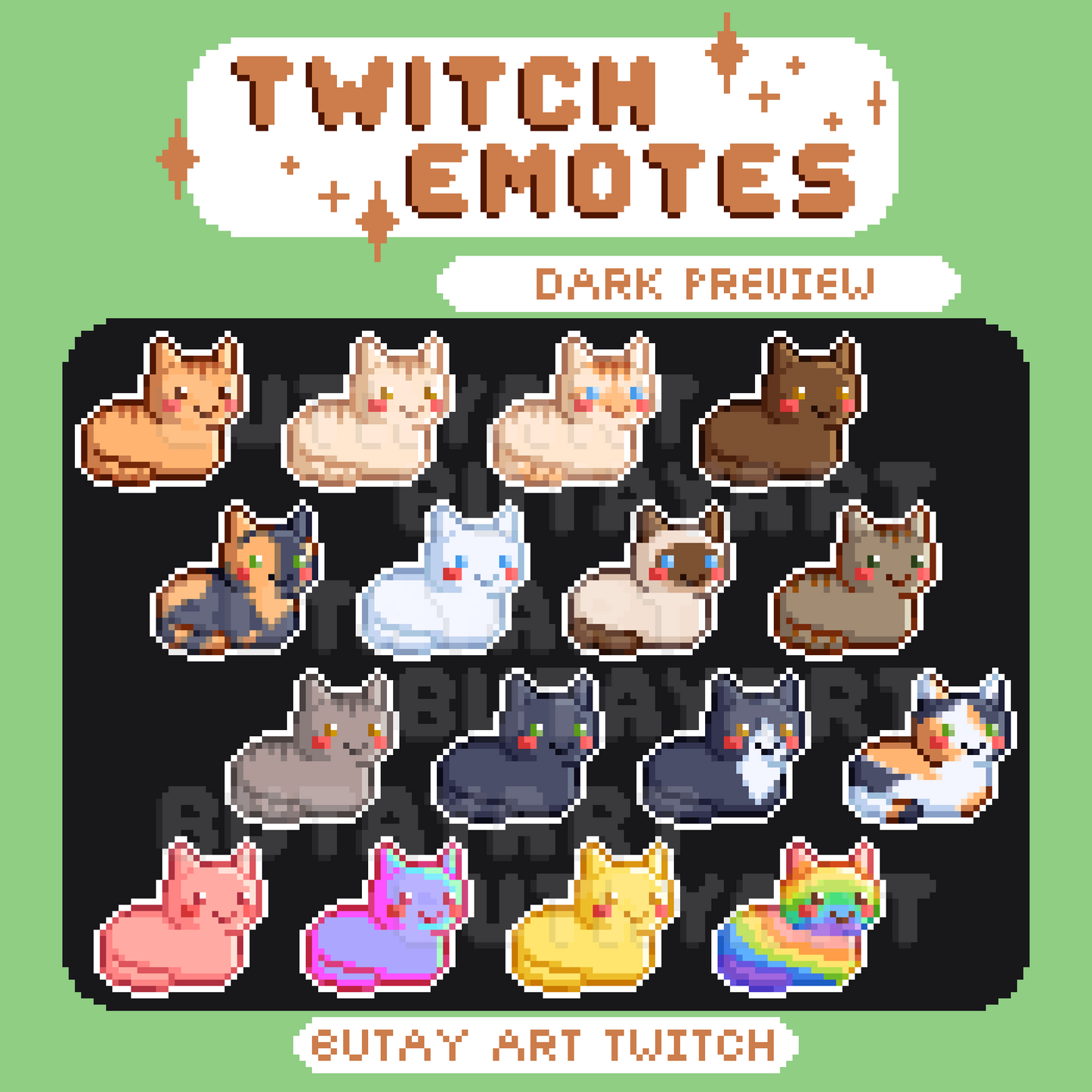 Cat Loaf Twitch Emotes