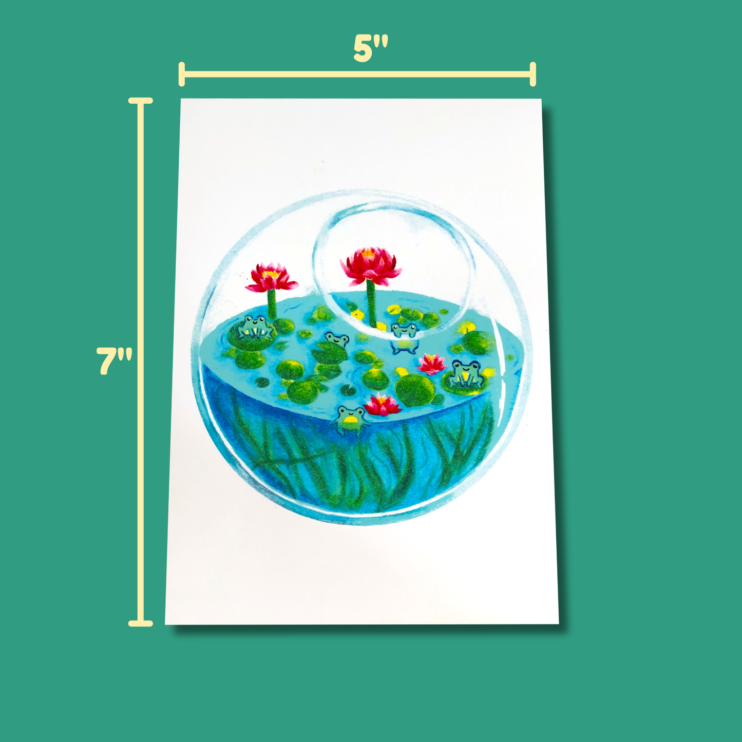 Froggy Terrarium Art Print