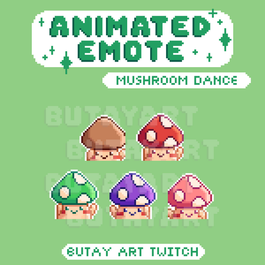 Mushroom Dance Animated Twitch Emotes