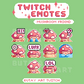 Mushroom Friend Pink Twitch Emotes