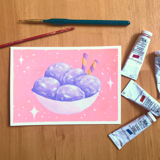 Ube Ice Cream Original Painting