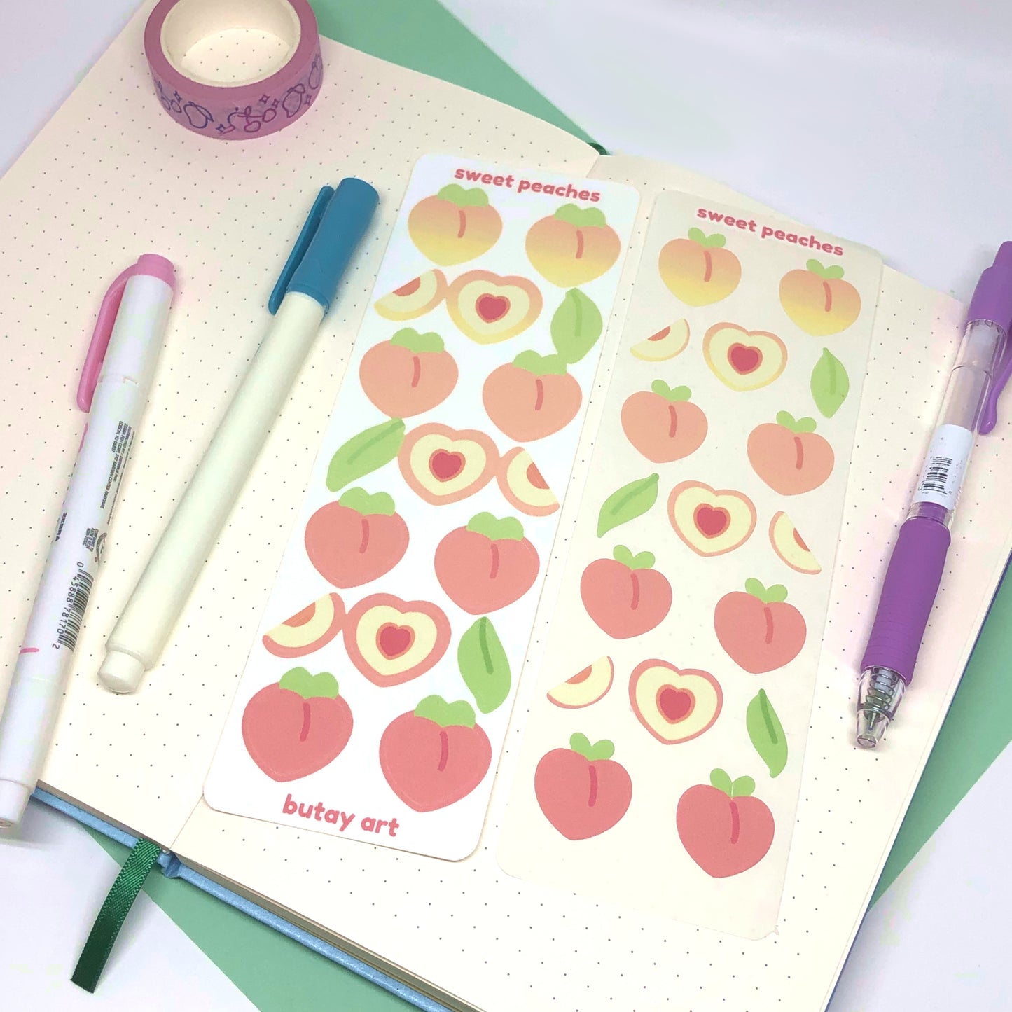 Fruity Peach Sticker Sheet