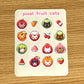 Pixel Fruit Cats Sticker Sheet