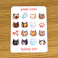 Pixel Cats Sticker Sheet