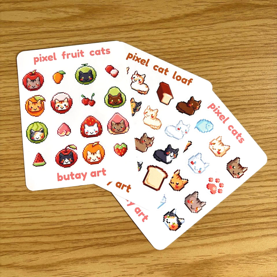 Pixel Cats Sticker Sheet