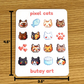 Pixel Cats Sticker Sheet