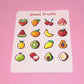 Pixel Fruits Sticker Sheet