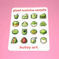 Pixel Matcha Sweets Sticker Sheet