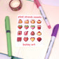 Pixel Strawberry Sweets Sticker Sheet