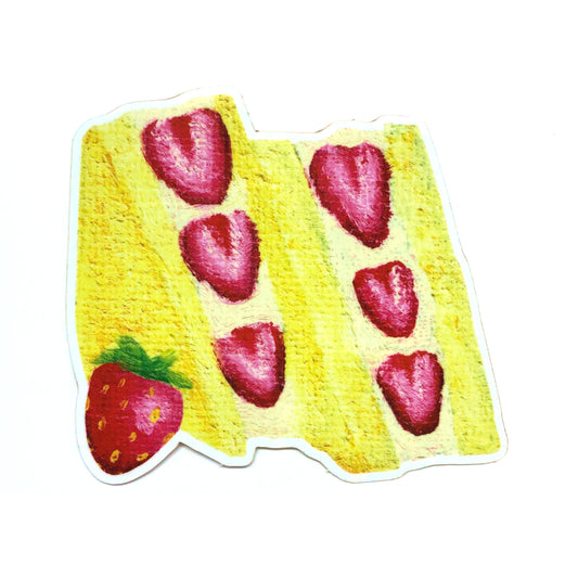 Strawberry Sando Sticker