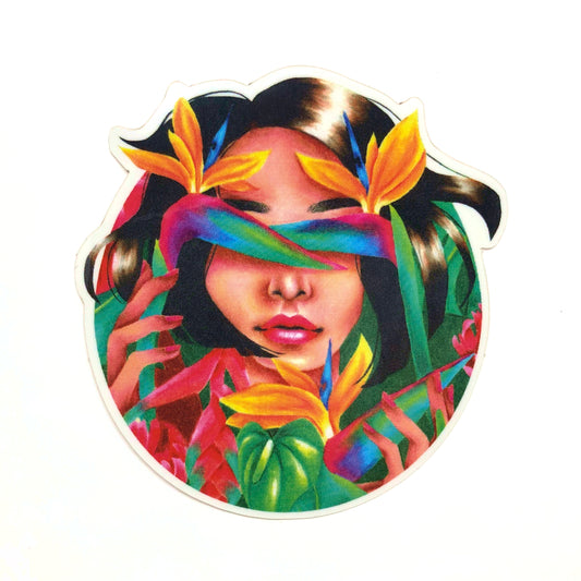 Tropical Girl Sticker