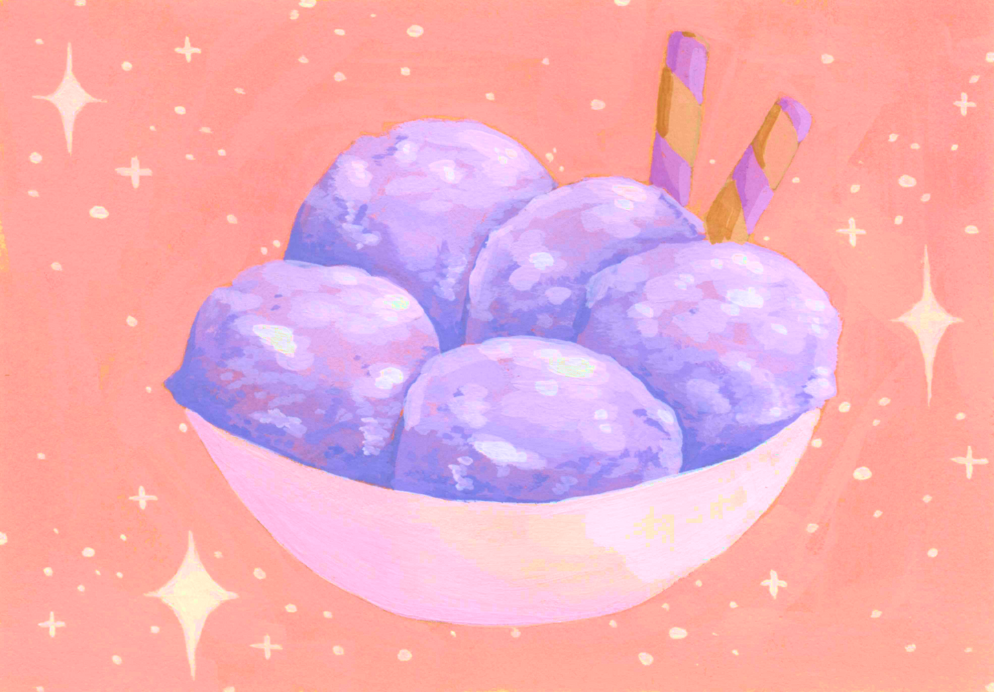 Ube Ice Cream Original Painting