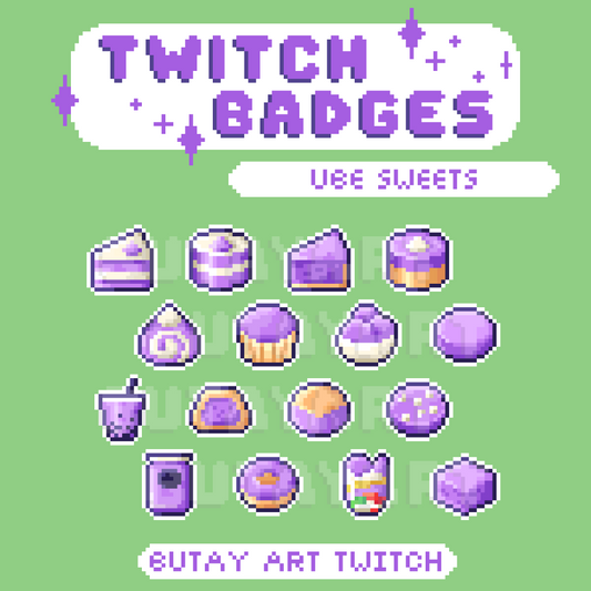 Ube Sweets Twitch Badges