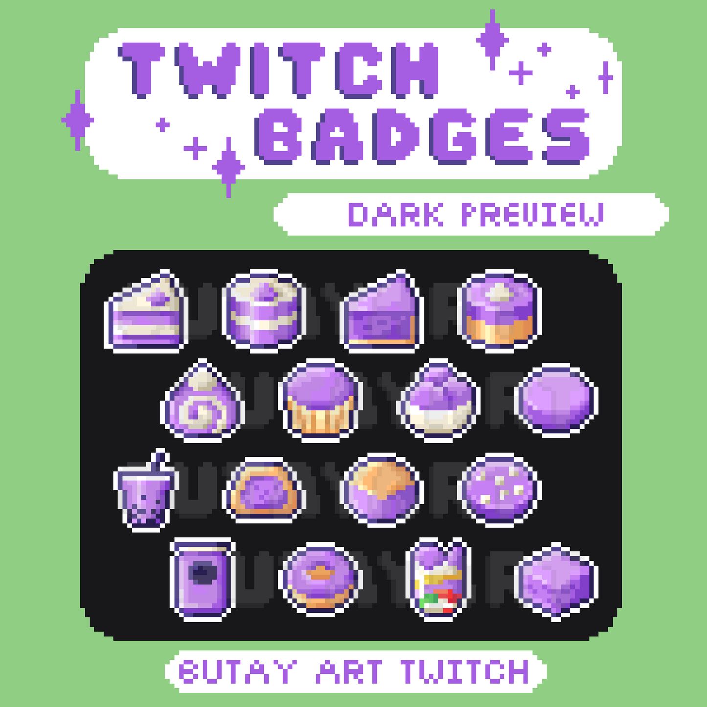 Ube Sweets Twitch Badges