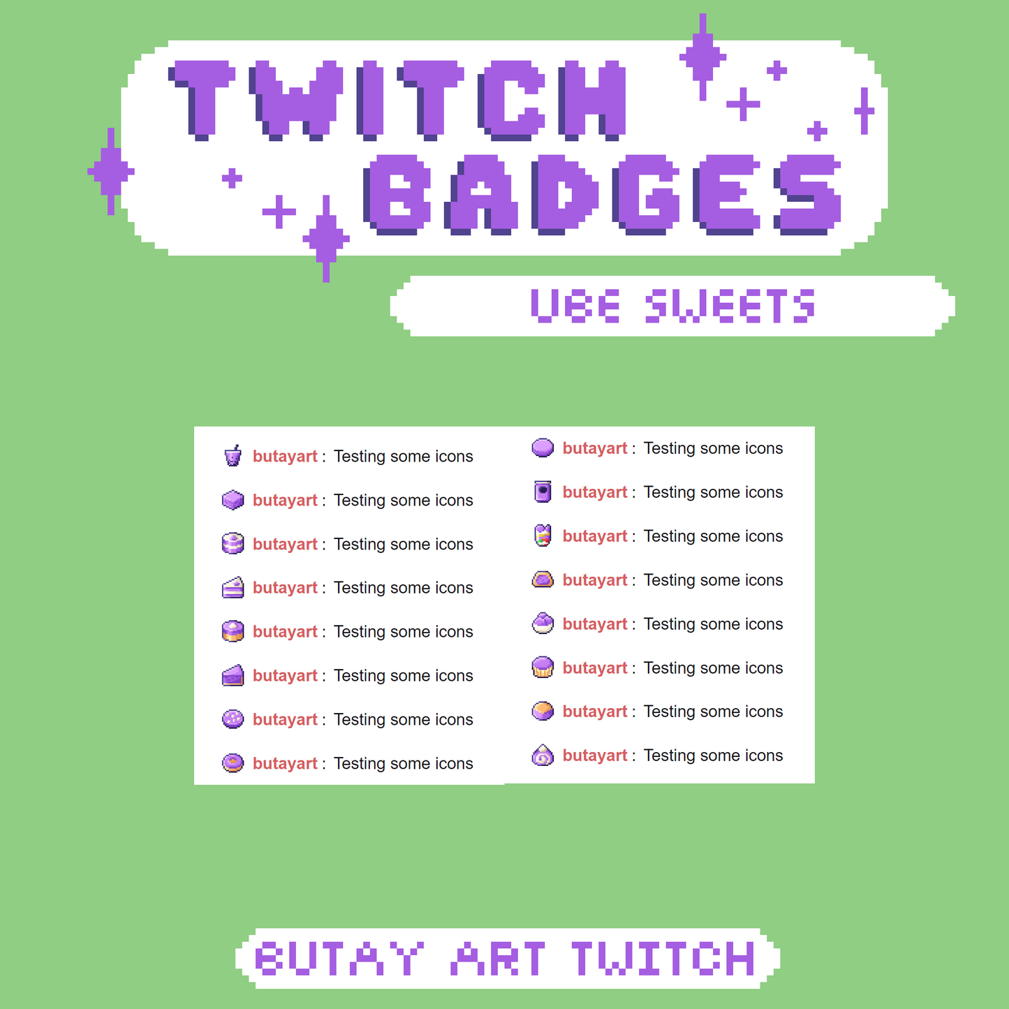 Ube Sweets Twitch Badges