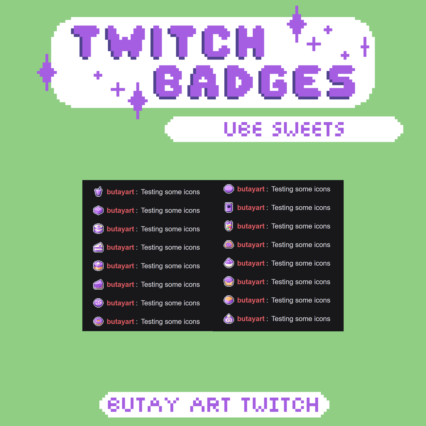 Ube Sweets Twitch Badges