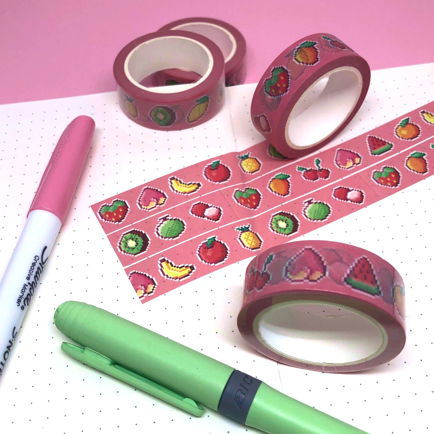 Pixel Fruits Washi Tape