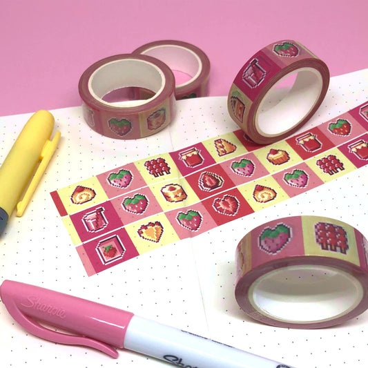 Pixel Strawb Sweets Washi Tape